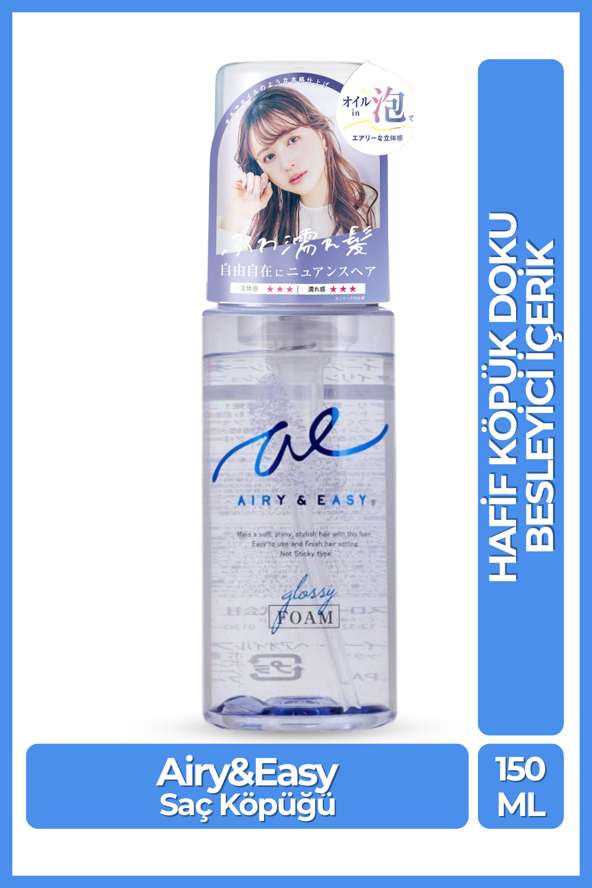 Cosmetex Roland Airy&Easy Glossy Oil Foam Saç Köpüğü