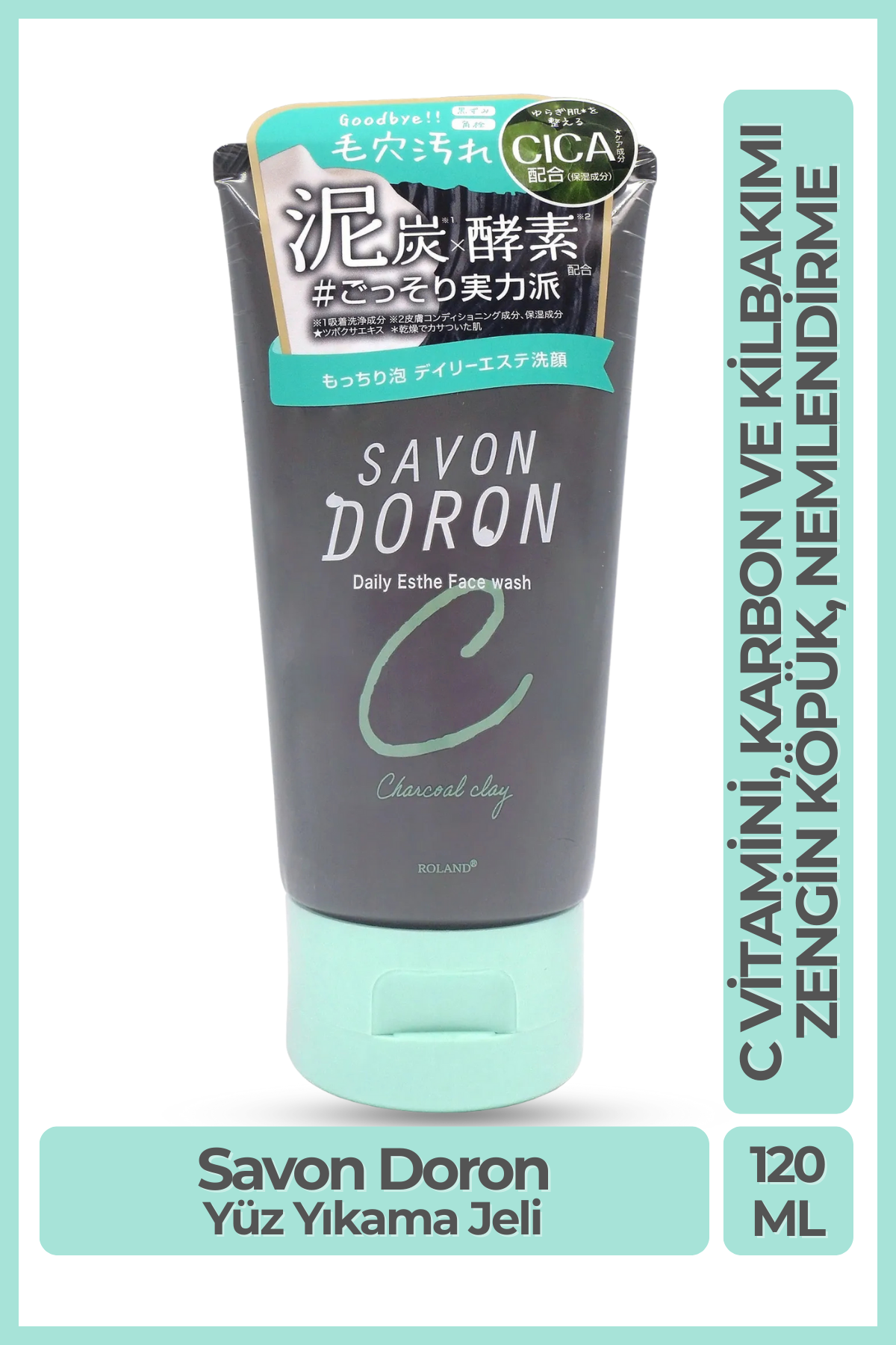 Cosmetex Roland Savon Doron Arındırıcı Kömür Özlü Yüz Yıkama Jeli