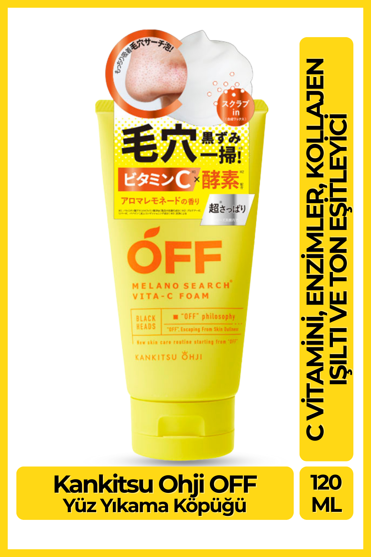 Cosmetex Roland Kankitsu Ohji Off C Vitaminli Yüz Yıkama Köpüğü